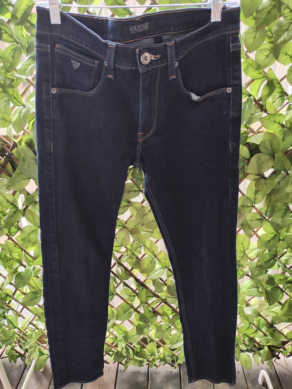 Guess Men's Relaxed Dark Blue Jeans